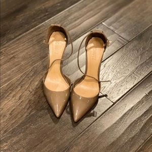 Taupe Patent Leather Pump